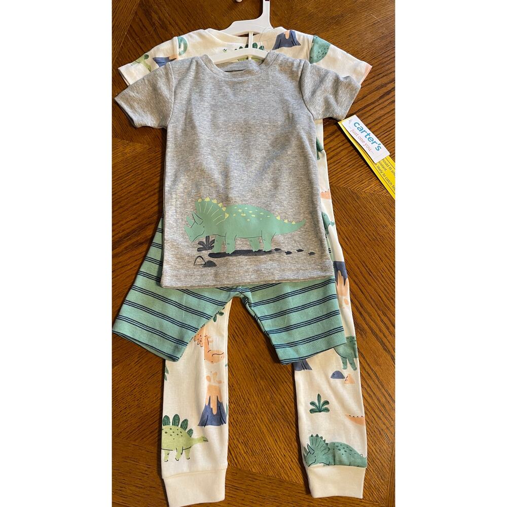 NWT Size 3T Set of 2 pajamas 2 short sleeve tops 1 with shorts 1 with long pants